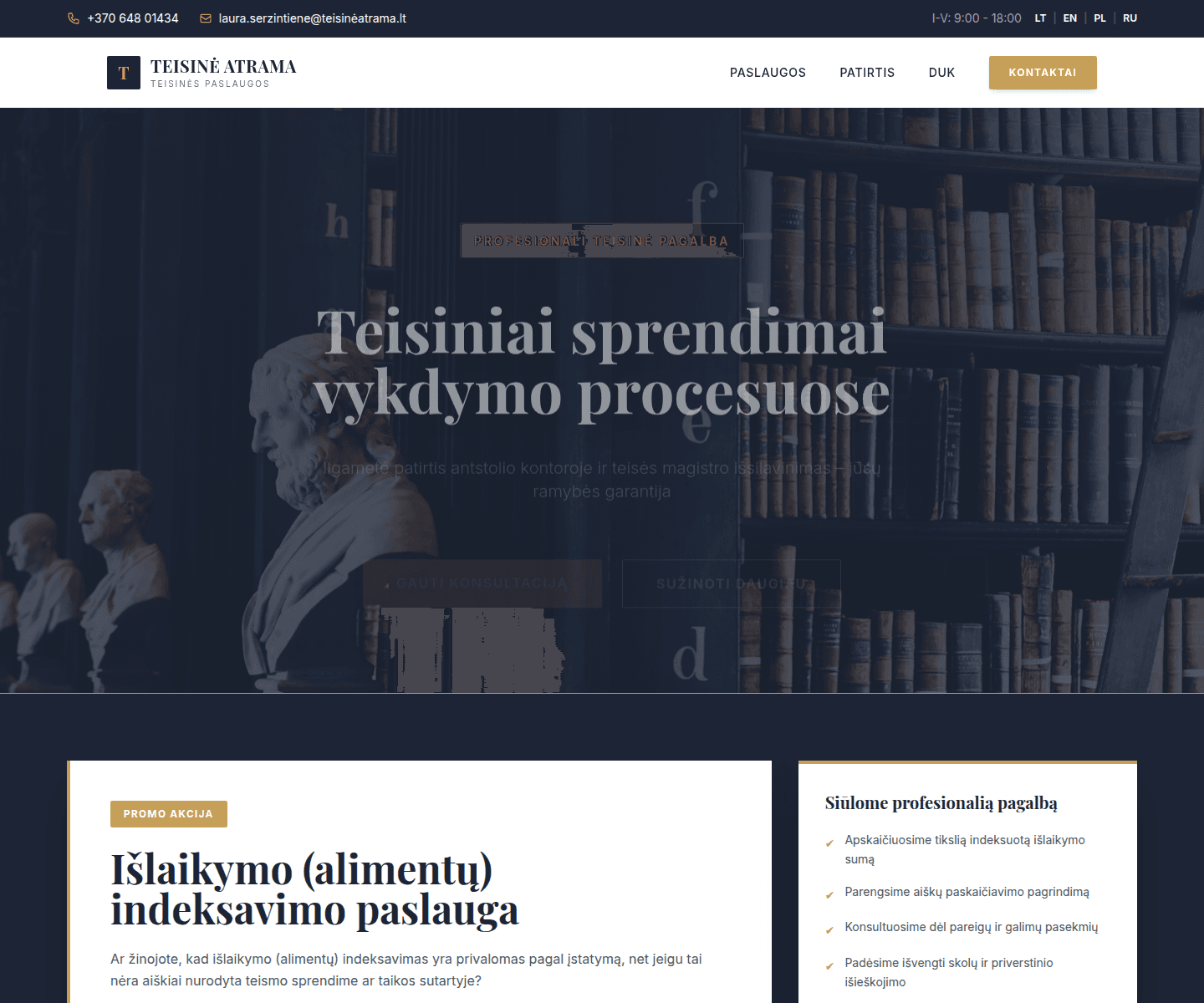 Teisinė Atrama — teisinės pagalbos svetainė — teisinėatrama.lt